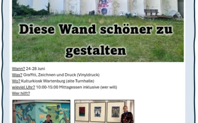 Gestalte die Wand an der alten Turnhalle!